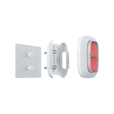 Беспроводная экстренная кнопка Ajax Doublebutton белая