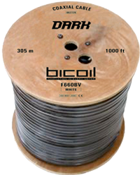 Коаксиальний кабель BiCoil F660BV DARK CCS 1.02 мм 75 Ом 305м