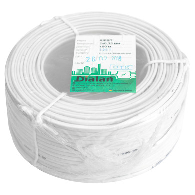 Силовой кабель Dialan ШВВП 2х0,35 CU (100м)