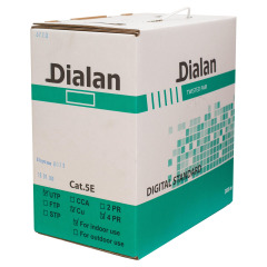 Вита пара UTP Cat.5E 4PR CU (100 МГц) PVC Indoor 305м Dialan