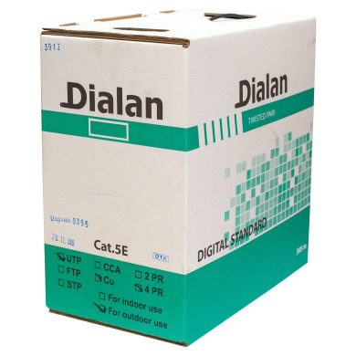 Вита пара UTP Сat.5Е 4PR Cu (100МГц) PE Outdoor 305м Dialan