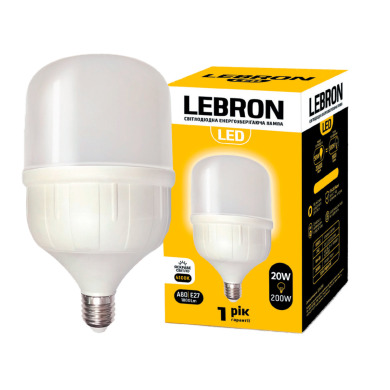 LED ЛАМПА LEBRON L-А100, 30W, Е27, 4100K, 2550LM