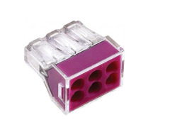 Клема з’єднувальна в монтажну коробку 6 отворів