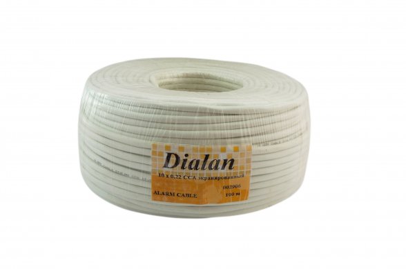 Сигнальный кабель Dialan CCA 10x7/0.22 экранированный бухта 100м