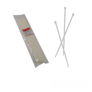 Стяжка кабельна Білий 5х500 мм 100шт/п.