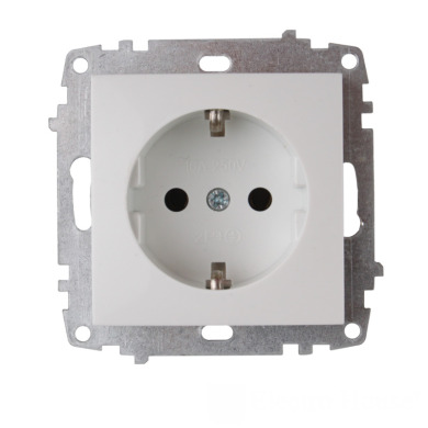 Механізм розетки із заземленням 16 А Enzo Білий