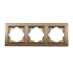 Рамка потрійна Enzo Розкішно-золотий