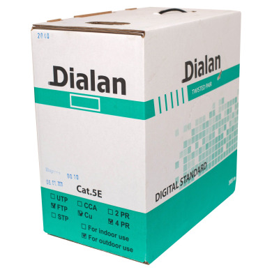 Вита пара FTP Cat.5E 4PR Cu (200МГц) PE Outdoor 305м Dialan