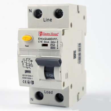 Дифференциальный автомат 40 A 1p+N (2 модуля) 230-240 В 4,5 кА