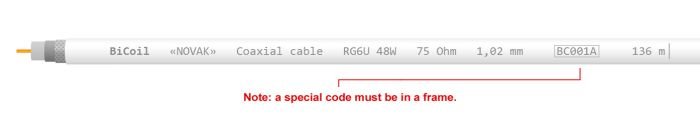 Коаксиальный кабель BiCoil RG6U 48W NOVAK CCS 1.02 мм 75 Ом 100м