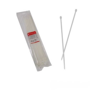 Стяжка кабельна Білий 5х400 мм 100шт/п.