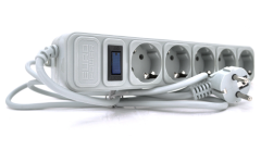 Фильтр-удлинитель сетевой EUROPOWER EPB518 5 розеток, серый 1,8 м, (пакет)