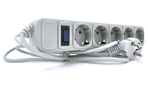Фільтр-подовжувач мережевий EUROPOWER EPB518 5 розеток,сірий 1,8 м, ( пакет )