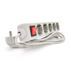 Фильтр-удлинитель сетевой RITAR G518CU 5 розеток, серый 1,8 м,