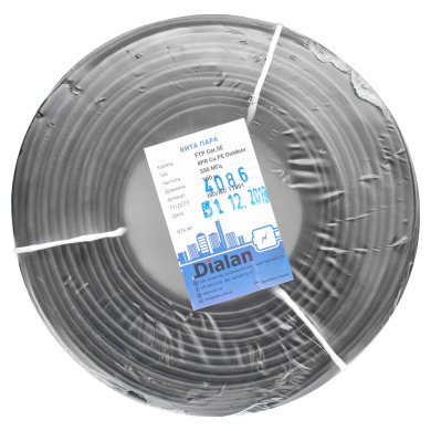 Витая пара FTP Cat.5E 4PR Cu (350МГц) PE Outdoor 100м Dialan	