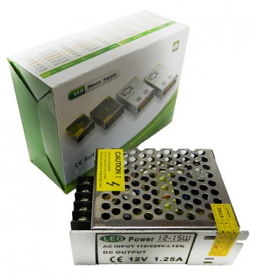 Блок живлення DC12V 15W AC170V-260V IP21, 1,25А