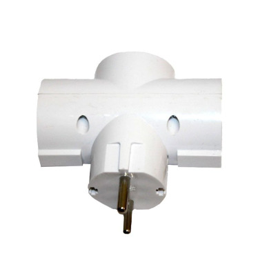 Трійник із заземленням 16 A