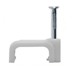 Кабельная клипса плоская 8*8,5 мм (100шт) (APRO)