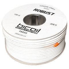 Коаксиальный кабель BiCoil F6SSV ROBUST CCS 1.02 мм 75 Ом 100м