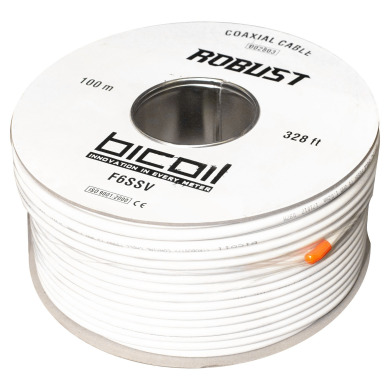 Коаксиальний кабель BiCoil F6SSV ROBUST CCS 1.02 мм 75 Ом 100м