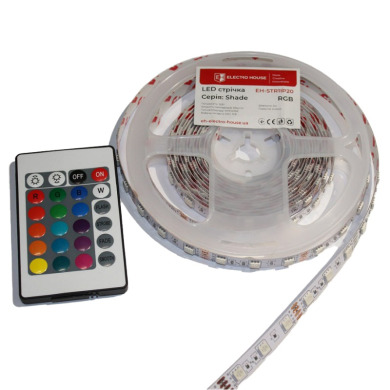 LED стрічка 12Вт 12В SMD5050 60 діодів RGB серія Shade, гарантія 2 роки