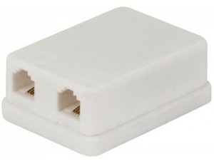 Розетка UTP 6P4C RJ 12 2 порт. телефонна 