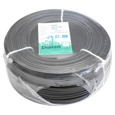 ШВВП 2х0.75 Dialan ГОСТ чорний 100м
