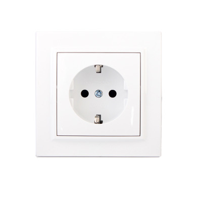 Розетка з/з (матеріал термопластик) 16 А Enzo Білий