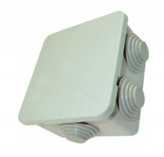 Коробка розподільча з кришкою 85х85х50 мм для труб 1 шт