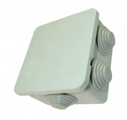 Коробка распределительная с крышкой 85х85х50 мм для труб 1 шт