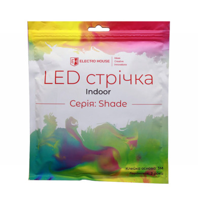 LED стрічка 5Вт 12 В 2835 60 діодів 110Лм/Вт холодний білий 6500К (серія Shade), гарантія 2 роки
