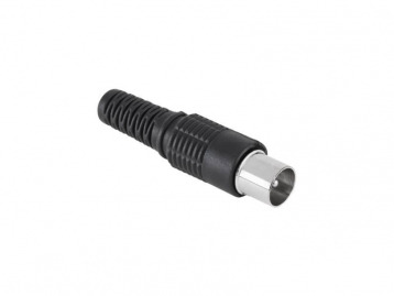 Пластиковый RCA разъем папа под винт (черный)