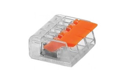 Клема з’єднувальна універсальна прозора 3 отвори/ 0,14-4,0мм2 32А 450В (100 шт. в коробке)