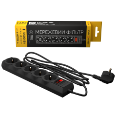 Сетевой фильтр LP-X5, 3 м Black