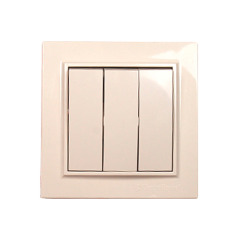 Выключатель тройной Enzo Латте