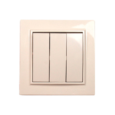 Выключатель тройной Enzo Латте