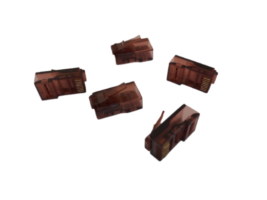 Разъем RG-45 (8P8C) для UTP коричневый (100 Шт)