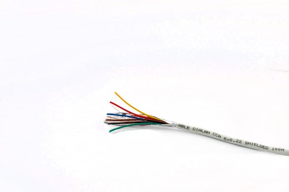 Сигнальный кабель Dialan CCA 6x7/0.22 экранированный бухта 100м