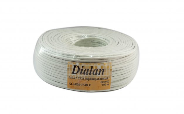 Сигнальный кабель Dialan CCA 6x7/0.22 экранированный бухта 100м