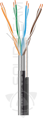Витая пара FTP+M Сat.5Е 4PR CCA 0.48 PE Outdoor 305 м Dialan проволока 0.9мм (на катушке)
