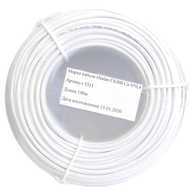Сигнальний кабель (мідь) СКВВ (ПСВВ) 6x0.4 бухта 100м Dialan