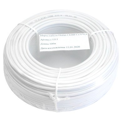Сигнальний кабель (мідь) СКВВ (ПСВВ) 6x0.4 бухта 100м Dialan