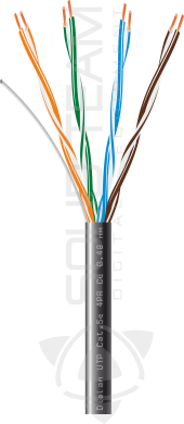 Вита пара Dialan UTP Cat.5e 4PR Cu 0.48  мм PVC Outdoor  м.