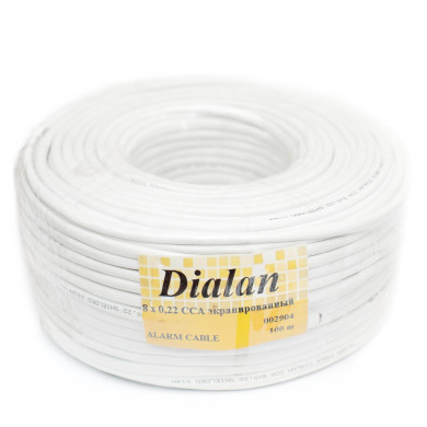 Сигнальний кабель Dialan CCA 8x7 / 0.22 екранований бухта 100м Сигнальний кабель Dialan CCA 8x7 / 0.22 екранований бухта 100м