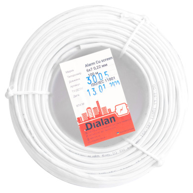 Сигнальный кабель Dialan ( медь) CU 6x7/0.22 экранированный 100м Dialan