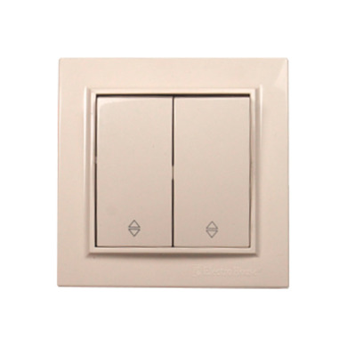 Выключатель двойной проходной Enzo Латте