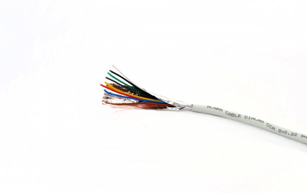 Сигнальний кабель Dialan CCA 8x7 / 0.22 екранований бухта 100м Сигнальний кабель Dialan CCA 8x7 / 0.22 екранований бухта 100м