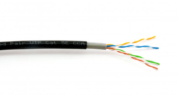 Вита пара BiCoil DOUBLE UTP Cat.5e 4PR CCA 0.51 мм PVC+PE Outdoor 305м