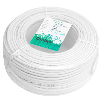 Вита пара FTP Сat.5E 4PR CU (350МГц) PVC Indoor 100м Dialan