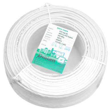 Вита пара FTP Сat.5E 4PR CU (350МГц) PVC Indoor 100м Dialan